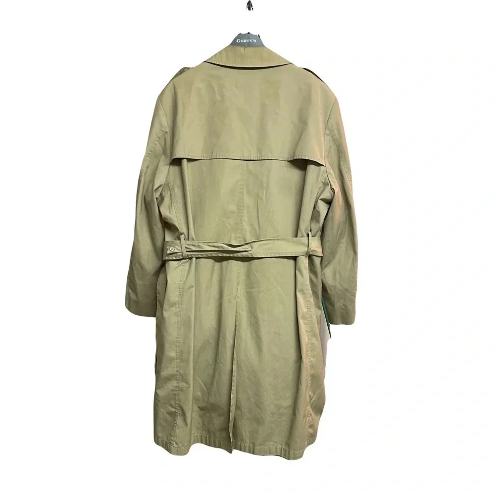 Mens lined raincoat khaki no size or brand available,see measurements for size